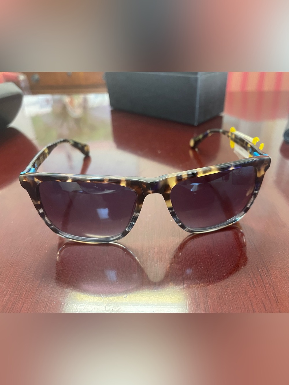 Robert Graham Tortoiseshell Frame Sunglasses with Dark Lenses